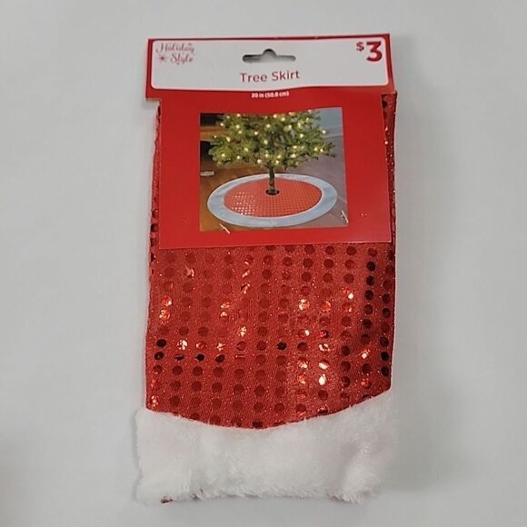 🎈5/$10🎈 mini tree skirt.. red. - Picture 1 of 4